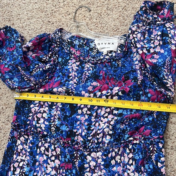 DYVNA  Floral Silk Blend A-Line midi Dress. Size‎ Medium - Picture 11 of 12